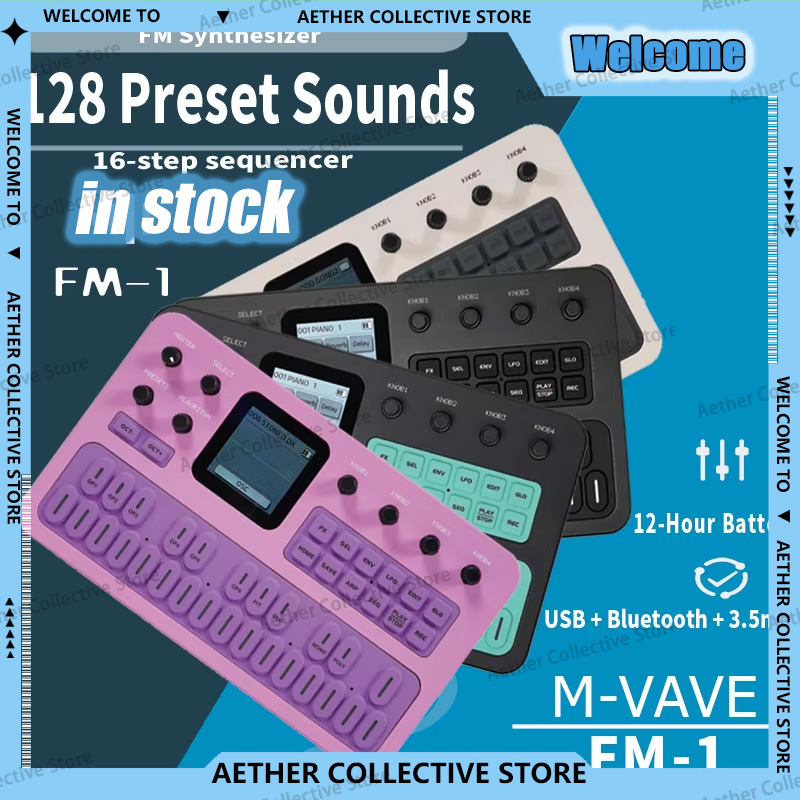 Midi Controller Pad - Synthétiseur FM de poche M-VAVE FM1,